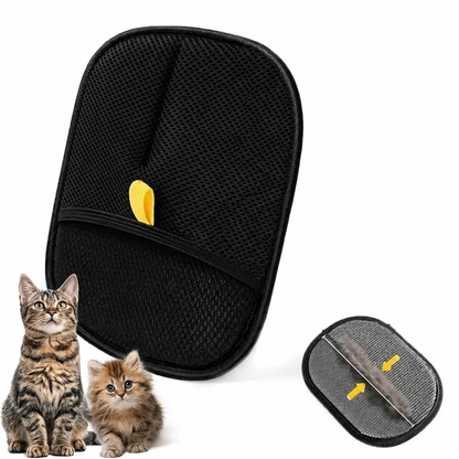Pet Hair Removal Set Tool Reusable Static Removal Gloves Double-Sided Grooming Gloves Remove Dog Cat Fur Hair for Carpets Sofa